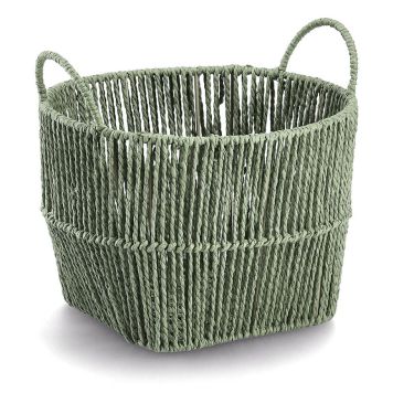 FÖRVARINGSKORG ZELLER SAGE GRÖN Ø30X21CM 