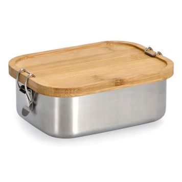 MATLÅDA ZELLER ROSTFRITT STÅL BAMBU 0,77L GRÅ