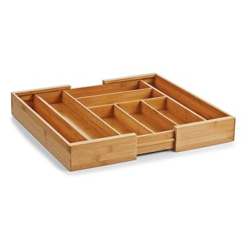 BESTICKLÅDA ZELLER BAMBU UTDRAGBAR 35-58X43X6,5CM