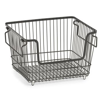 FÖRVARINGSKORG ZELLER STAPELBAR 33X27X21,5CM SVART