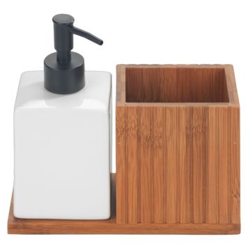 TVÅLPUMP WENKO MERA RÖKT BAMBU 