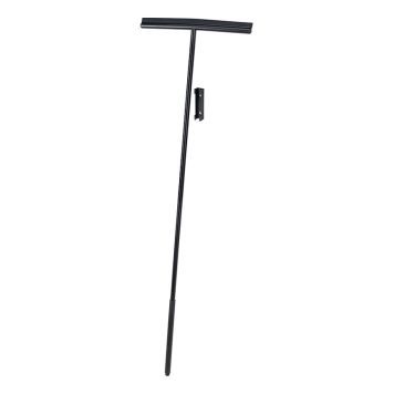 DUSCHSKRAPA WENKO MED HÅLLARE ROSTFRITT STÅL SVART 