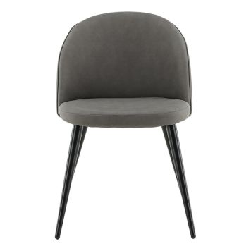 MATSTOL VENTURE HOME VELVET QUILTAD GRÅ