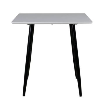 MATBORD VENTURE HOME PLAZA 75X75CM VIT/SVART