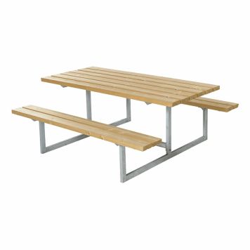 TRÄDGÅRDSMÖBEL PLUS BORD/BÄNKSET BASIC 177X160X73/45CM GYLLENBRUN