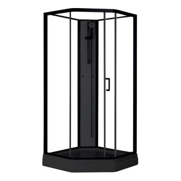 DUSCHKABIN SUNWIND ELSA 90X90X205CM SVART
