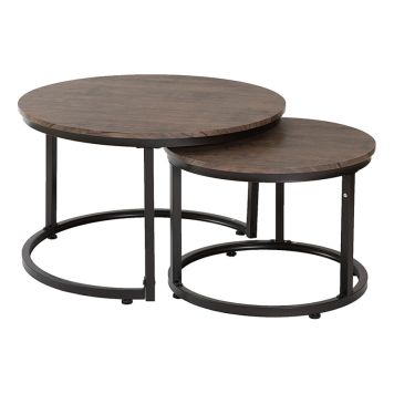 SOFFBORD STENEXPO HASTINGS Ø76/57CM MÖRKBRUN