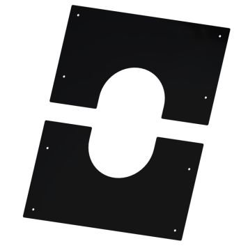 INNERTAKSPLÅT DINAK KVADRAT Ø150 0-30º SVART