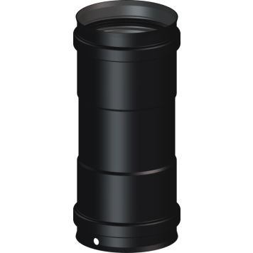 EMALJRÖR TILL PELLETSKAMIN DINAK Ø80 200MM SVART