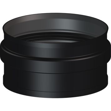 ANSLUTNING DINAK EMALJERAD TILL PELLETSKAMIN Ø80 SVART