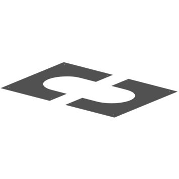 INNERTAKSPLÅT DINAK KVADRAT Ø150 30-45º GRÅ