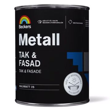 METALLFÄRG BECKERS TAK & FASAD VIT BAS A 0,9L