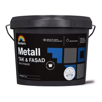 METALLFÄRG BECKERS TAK & FASAD VIT BAS A 2,7L