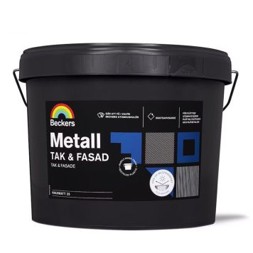METALLFÄRG BECKERS TAK & FASAD VIT BAS A A 9L