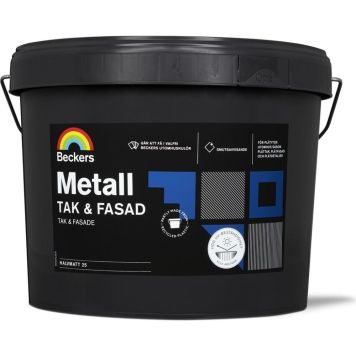 METALLFÄRG BECKERS TAK & FASAD SVART 10L