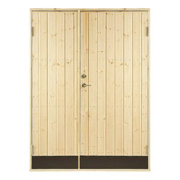 KALLFÖRRÅDSDÖRR VIBOSTUGAN 13X19 RAK PANEL 10° DUBBELDÖRR