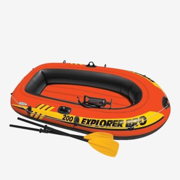GUMMIBÅT INTEX EXPLORER PRO 200 MED ÅROR & PUMP 196CM 120KG