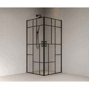 DUSCHHÖRNA COMBAC ELLA 80X80CM SVART