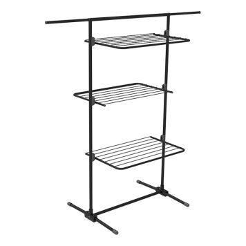 TORKSTATIV RÖRETS TRIPLE+ 138X70X58CM SVART