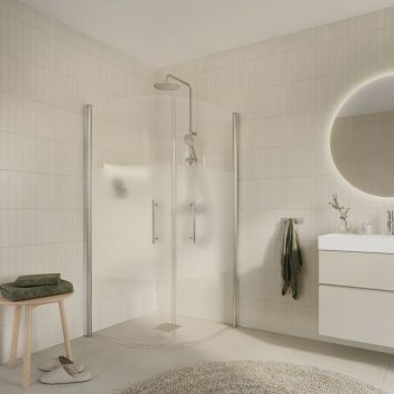 DUSCHDÖRR ARROW RUND 100CM HALVFROSTAT GLAS