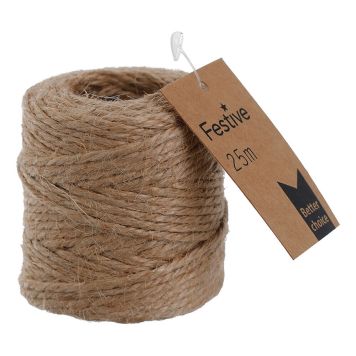 PRESENTSNÖRE JUTE 25M NATUR