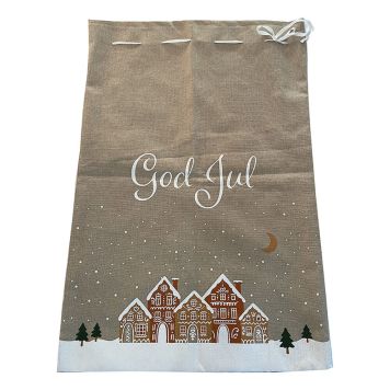 JULKLAPPSSÄCK JUTE 65X95CM NATUR