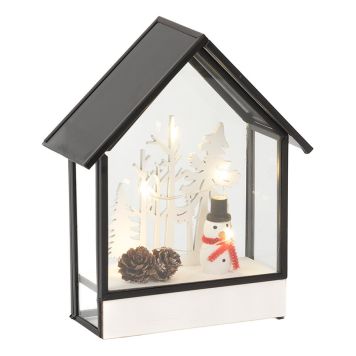 JULDEKORATION KONSTSMIDE GLASLYKTA LED SVART