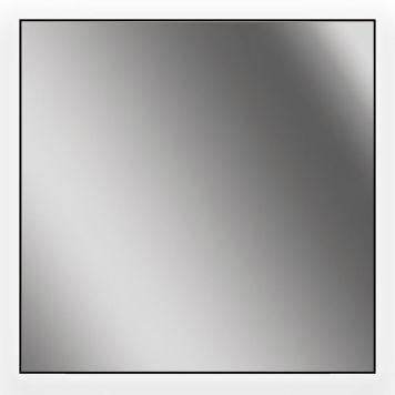 SPEGEL CAMARGUE GRYNING LED SVART 80X80CM