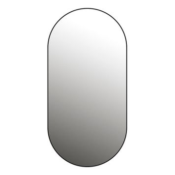 SPEGEL CAMARGUE GRYNING OVAL LED SVART 45X90CM