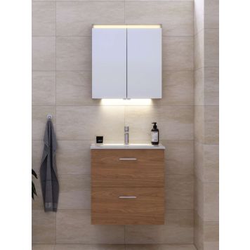 BADRUMSMÖBEL CAMARGUE ARK MED SPEGELSKÅP VALNÖT 60CM 