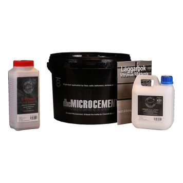 MICROCEMENT DESIGN BY CEMENT VÄGG KIT LJUSGRÅ 7M2