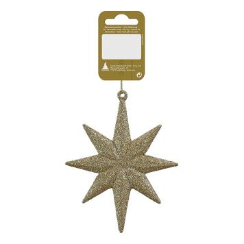 JULGRANSDEKORATION STJÄRNA 13CM CHAMPAGNE      