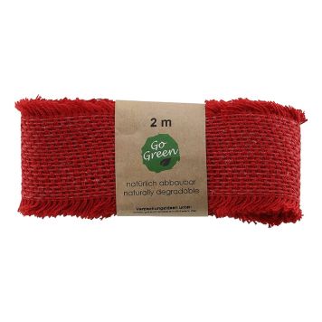 JULBAND BOMULL 40MMX2M RÖD 