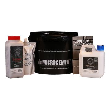 MICROCEMENT DESIGN BY CEMENT BADRUM KIT LJUSGRÅ 7M2