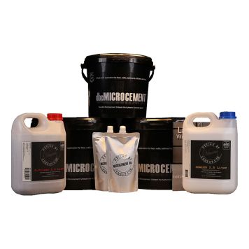 MICROCEMENT DESIGN BY CEMENT BADRUM KIT LJUSGRÅ 17M2