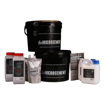 MICROCEMENT DESIGN BY CEMENT BADRUM KIT MÖRKGRÅ 14M2