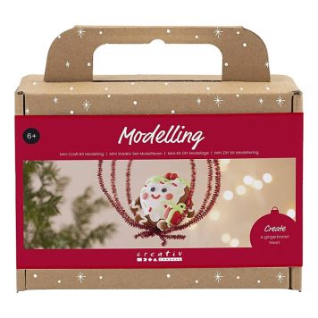 JULPYSSEL CREATIV COMPANY MINI DIY KIT MODELLERA HJÄRTFORMAD PEPPARPAKSGUBBE RÖD
