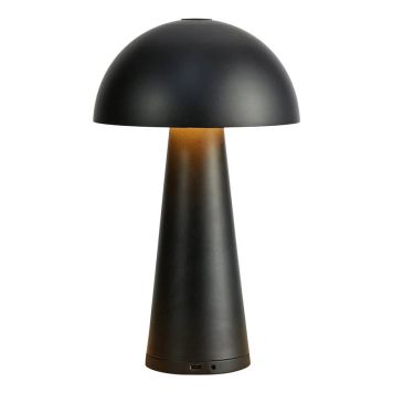 BORDSLAMPA MARKSLÖJD FUNGI PORTABEL SVART