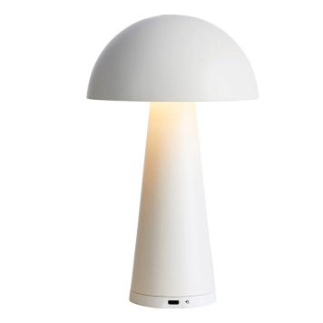 BORDSLAMPA MARKSLÖJD FUNGI PORTABEL VIT