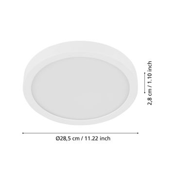 PLAFOND EGLO FUEVA LED SENSOR Ø28,5CM VIT              