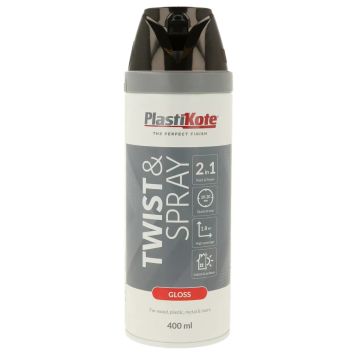 SPRAYFÄRG PLASTI-KOTE T&S SVART BLANK