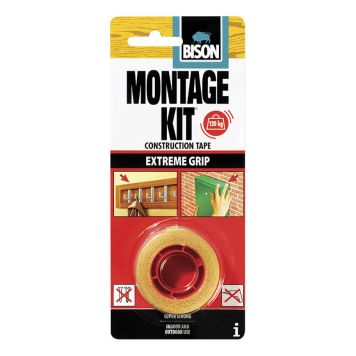 MONTERINGSTEJP BISON MONTAGE KIT DUBBELHÄFTANDE 1,5MX19MM