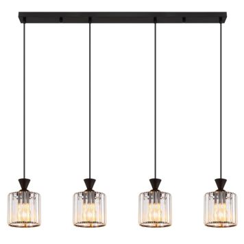 PENDELLAMPA GLOBO JORDANA E27 4L SVART