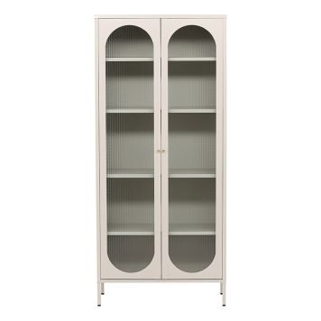 VITRINSKÅP VENTURE HOME LIMA 180X80X35CM BEIGE