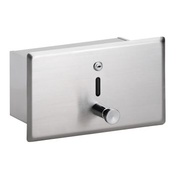 TVÅLDISPENSER BEMETA INBYGGD MED NYCKEL 1000ML BORSTAT ROSTFRITT STÅL