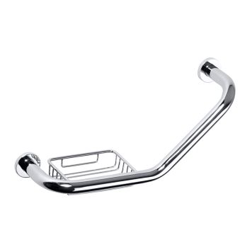 SÄKERHETSHANDTAG BEMETA MED TVÅLHÅLLARE 45,5CM ROSTFRITT STÅL KROM 