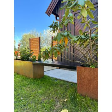 UTOMHUSKRUKA RECAL MED SITTBÄNK 120X40X50CM ROST 