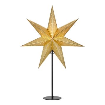 ADVENTSSTJÄRNA MARKSLÖJD GLITTER STÅENDE Ø45CM SVART/GULD