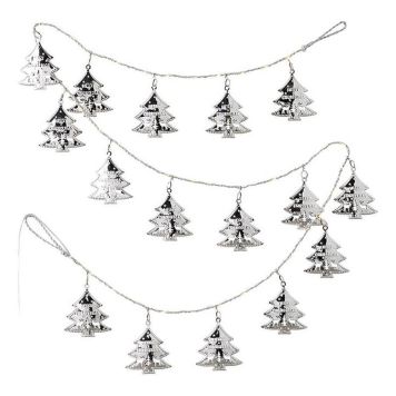 LJUSSLINGA MARKSLÖJD GERDA GRANAR 16 BATTERIDRIVEN SILVER