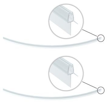 SLÄPLIST RIVA TILL DUSCHHÖRNA 90CM RUND SAGA 2ST